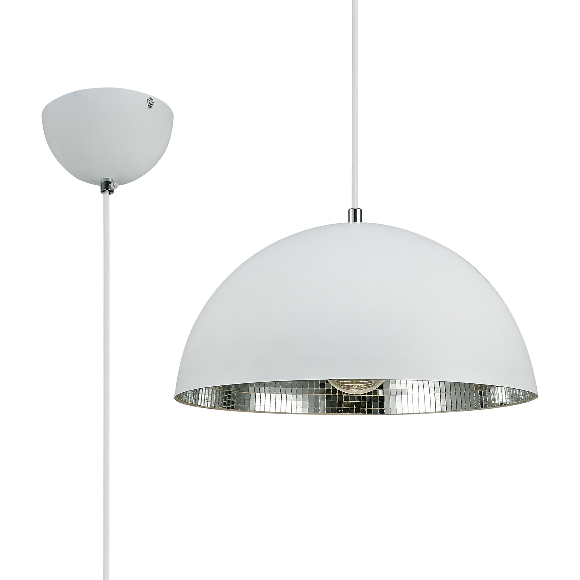 D0270  Krista Pendant 1 Light Matt White